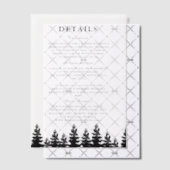 ミニマリスト白黒サマー結婚ズ詳細 ベラム紙招待状 (オフセット (招待状))