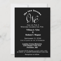 ミニマリスト白黒ザ・ワン結婚ズ