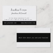 ミニマリスト白黒シンプル 名刺 (正面/裏面)