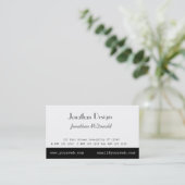 ミニマリスト白黒シンプル 名刺 (スタンド正面)