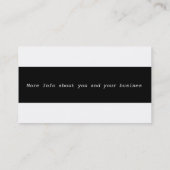 ミニマリスト白黒シンプル 名刺 (裏面)