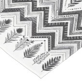 ミニマリスト白黒ジオメトリリーフテーブルRu ミディアムテーブルランナー (コーナー)