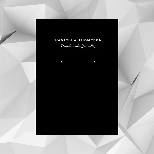 ミニマリスト白黒ジュエリーイヤリングディスプレイ 名刺