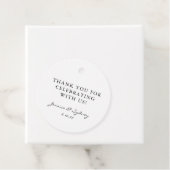 ミニマリスト白黒スクリプトカスタムありがとう フェイバータグ (インサイチュ)