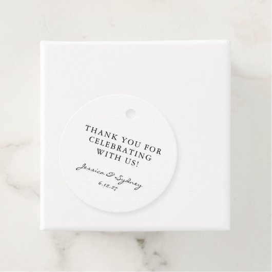 ミニマリスト白黒スクリプトカスタムありがとう フェイバータグ (インサイチュ)