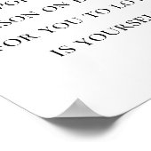 ミニマリスト白黒セルフラブ引用文 ポスター (角)