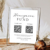 ミニマリスト白黒ハネムーン基金QRコード ポスター