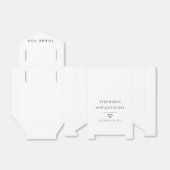 ミニマリスト白黒ハートモダン結婚ズ フェイバーボックス (折り畳みなし)