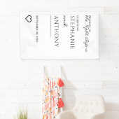 ミニマリスト白黒ハートリハーサルモダン 横断幕 (インサイチュ)