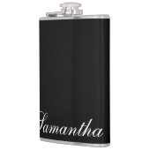 ミニマリスト白黒パーソナライズされたスキットル フラスク (左)