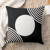 ミニマリスト白黒ビーズパターン クッション (ブランケット)