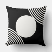 ミニマリスト白黒ビーズパターン クッション (正面)