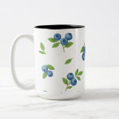 ミニマリスト白黒フローララインアートマグ ツートーンマグカップ (左)