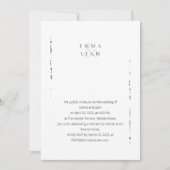 ミニマリスト白黒フローラ 招待状 (正面)