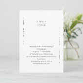 ミニマリスト白黒フローラ 招待状 (スタンド正面)