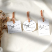 ミニマリスト白黒ブライダルシャワーありがとう ギフトタグ