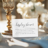 ミニマリスト白黒ブライダルディスプレイシャワー エンクロージャーカード