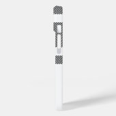 ミニマリスト白黒プレイド名前をカスタムする Case-Mate iPhoneケース (裏面 / 左)