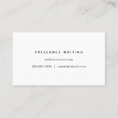 ミニマリスト白黒プロフェッショナル 名刺 (裏面)