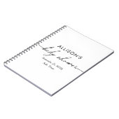 ミニマリスト白黒ベビーシャワーゲストブック ノートブック (左側)