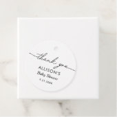 ミニマリスト白黒ベビーシャワー フェイバータグ (インサイチュ)