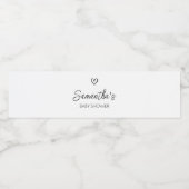 ミニマリスト白黒ベビーシャワー ペットボトルラベル (シングルラベル)