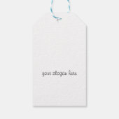 ミニマリスト白黒メエレガントクフェミニンアップ ギフトタグ (裏面)