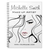 ミニマリスト白黒メエレガントクフェミニンアップ ノートブック (正面)