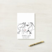 ミニマリスト白黒メエレガントクフェミニンアップ ポストイット (デスク上)