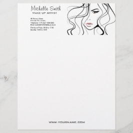 ミニマリスト白黒メエレガントクフェミニンアップ レターヘッド