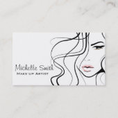ミニマリスト白黒メエレガントクフェミニンアップ 名刺 (正面)