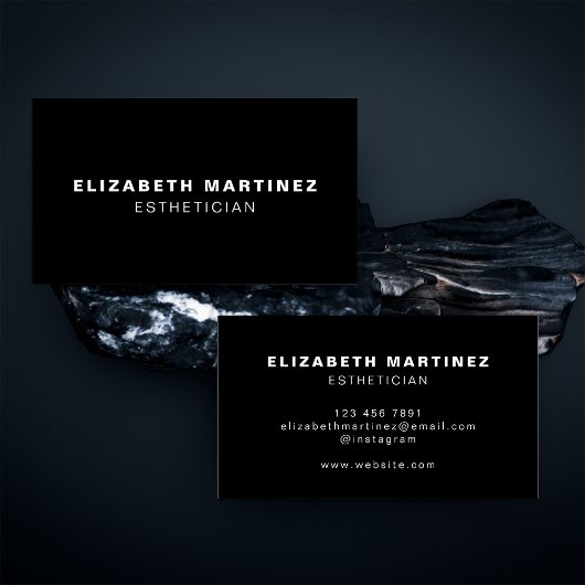 ミニマリスト白黒モダンプロフェッショナル 名刺