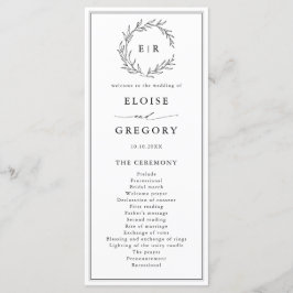 ミニマリスト白黒モダンリーフ結婚ズ プログラム