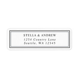 ミニマリスト白黒モダン差出人住所 ラベル