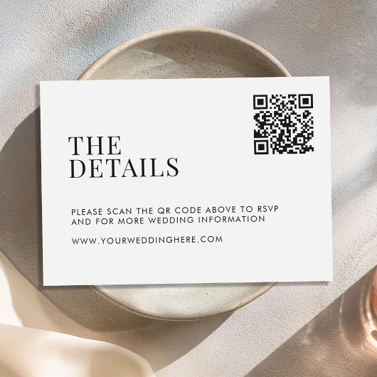 ミニマリスト白黒モダン結婚ズ エンクロージャーカード