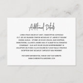 ミニマリスト白黒モダン結婚ズ エンクロージャーカード (正面)