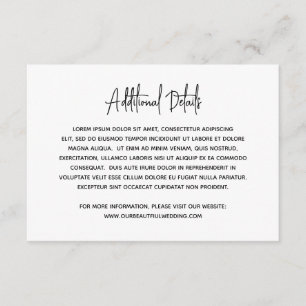 ミニマリスト白黒モダン結婚ズ エンクロージャーカード