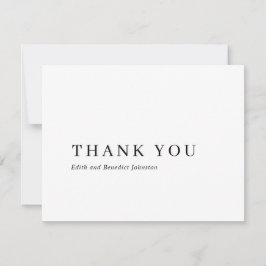 ミニマリスト白黒モダン結婚ズ サンキューカード