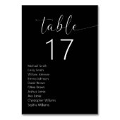 ミニマリスト白黒モダン結婚ズ テーブルナンバー (裏面)