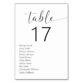 ミニマリスト白黒モダン結婚ズ テーブルナンバー (裏面)