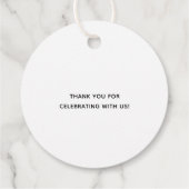 ミニマリスト白黒モダン結婚ズ フェイバータグ (裏面)