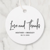 ミニマリスト白黒モダン結婚ズ フェイバータグ (正面)