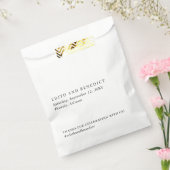 ミニマリスト白黒モダン結婚ズ フェイバーバッグ (封をした状態)