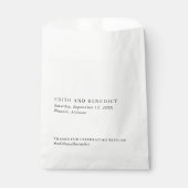 ミニマリスト白黒モダン結婚ズ フェイバーバッグ (正面)