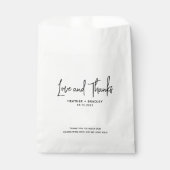 ミニマリスト白黒モダン結婚ズ フェイバーバッグ (正面)