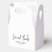 ミニマリスト白黒モダン結婚ズ フェイバーボックス (オープン)