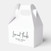 ミニマリスト白黒モダン結婚ズ フェイバーボックス (正面サイド)