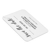 ミニマリスト白黒モダン結婚ズ マグネット (右側)