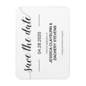 ミニマリスト白黒モダン結婚ズ マグネット (縦)