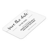 ミニマリスト白黒モダン結婚ズ マグネット (左側)